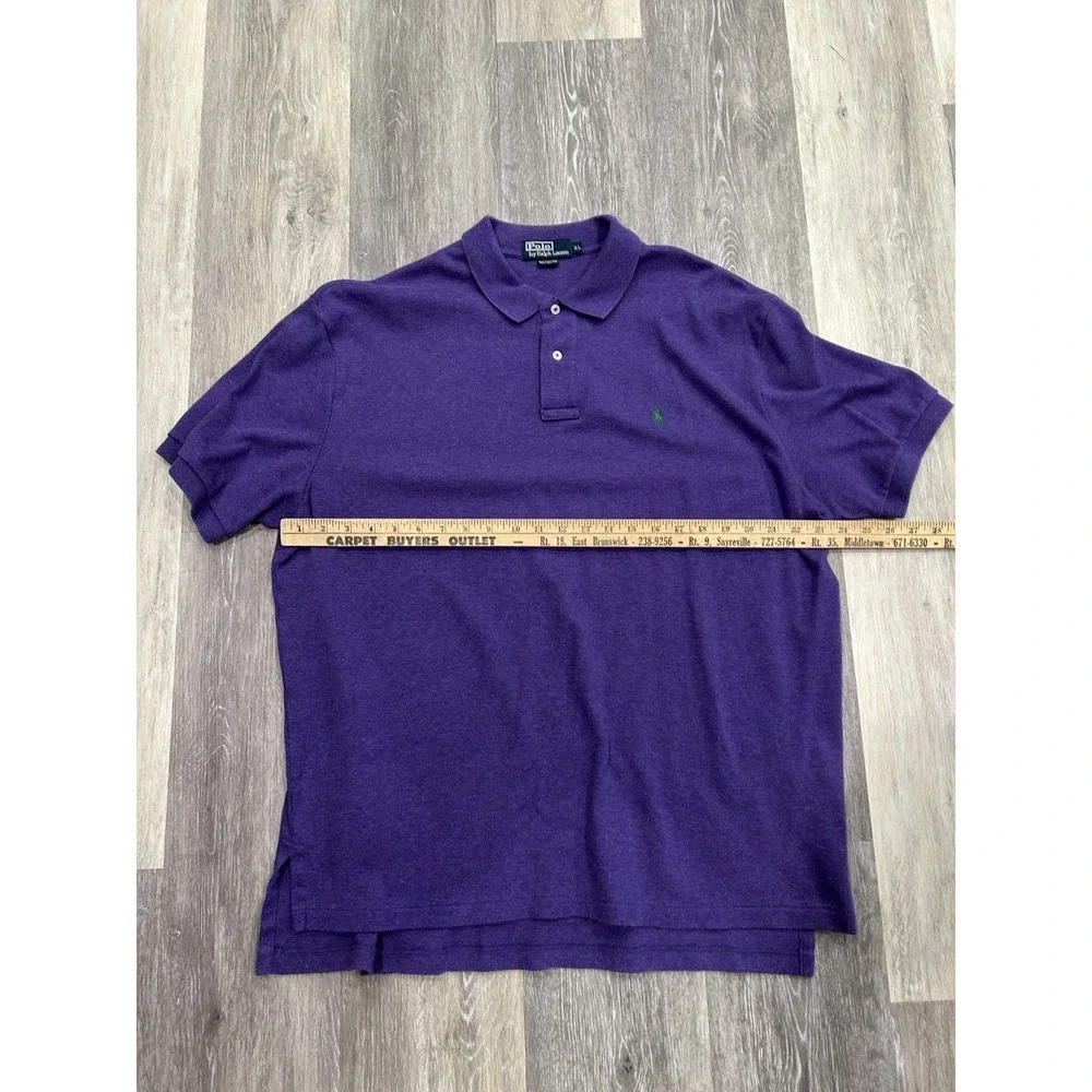 Polo Ralph Lauren Polo Shirts Mens XL Solid Purple Short Sleeve Pony Logo Cotton